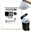 3L Pedal Bin Liners Extra Strong Extra Large Dustbin Waste Bags Small 3 Liter Trash Bags For Toilet Bedroom Bathroom Hotels Garbage White Refuse Sacks For Rubbish 3 Litre - 20 Count view 1