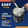 3L Pedal Bin Liners Extra Strong Extra Large Dustbin Waste Bags Small 3 Liter Trash Bags For Toilet Bedroom Bathroom Hotels Garbage White Refuse Sacks For Rubbish 3 Litre - 20 Count view 3