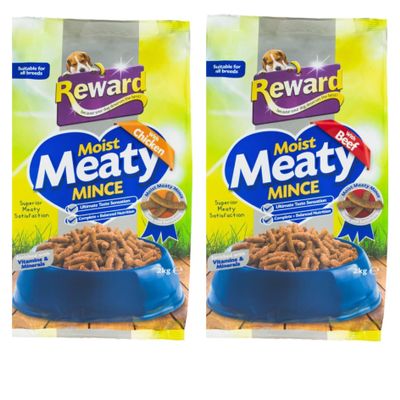 Rewward Meaty Mince 2kg - Beef & Chicken- Provide The Ultimate Taste Satisfaction With This Rewward Meaty Mince 2kg - Pack of 2