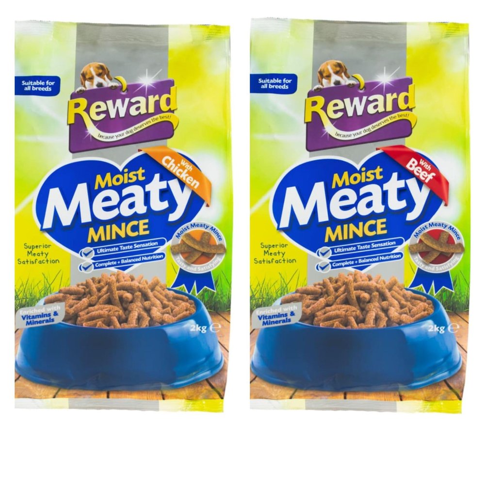 Rewward Meaty Mince 2kg - Beef & Chicken- Provide The Ultimate Taste Satisfaction With This Rewward Meaty Mince 2kg - Pack of 2