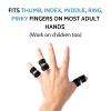 Wisocugood 5Pcs Thumb Finger Splints, Small Finger Splints for Broken, Arthritis, Injury, Sprain, Fits Index, Middle & Ring Finger Pain (Black) view 2