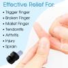 Wisocugood 5Pcs Thumb Finger Splints, Small Finger Splints for Broken, Arthritis, Injury, Sprain, Fits Index, Middle & Ring Finger Pain (Black) view 3