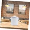 COLLBATH Enamel Bucket White Large Capacity Acid Resistant Rice and Water Storage Container Wear Resistant Easy to Carry Suitable for Kitchen and Outdoor Use view 3