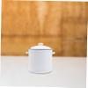 COLLBATH Enamel Bucket White Large Capacity Acid Resistant Rice and Water Storage Container Wear Resistant Easy to Carry Suitable for Kitchen and Outdoor Use view 4
