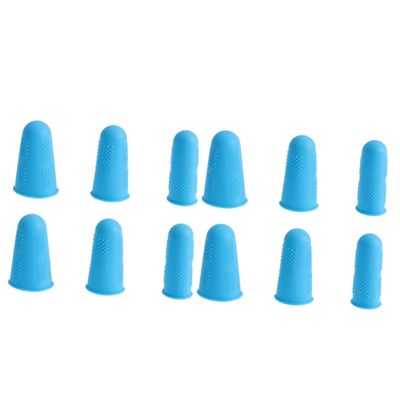 minkissy 2sets Fingertip Glove Protectors for Nail Art Sewing Repair Made of Soft Silicone 12pcs*2