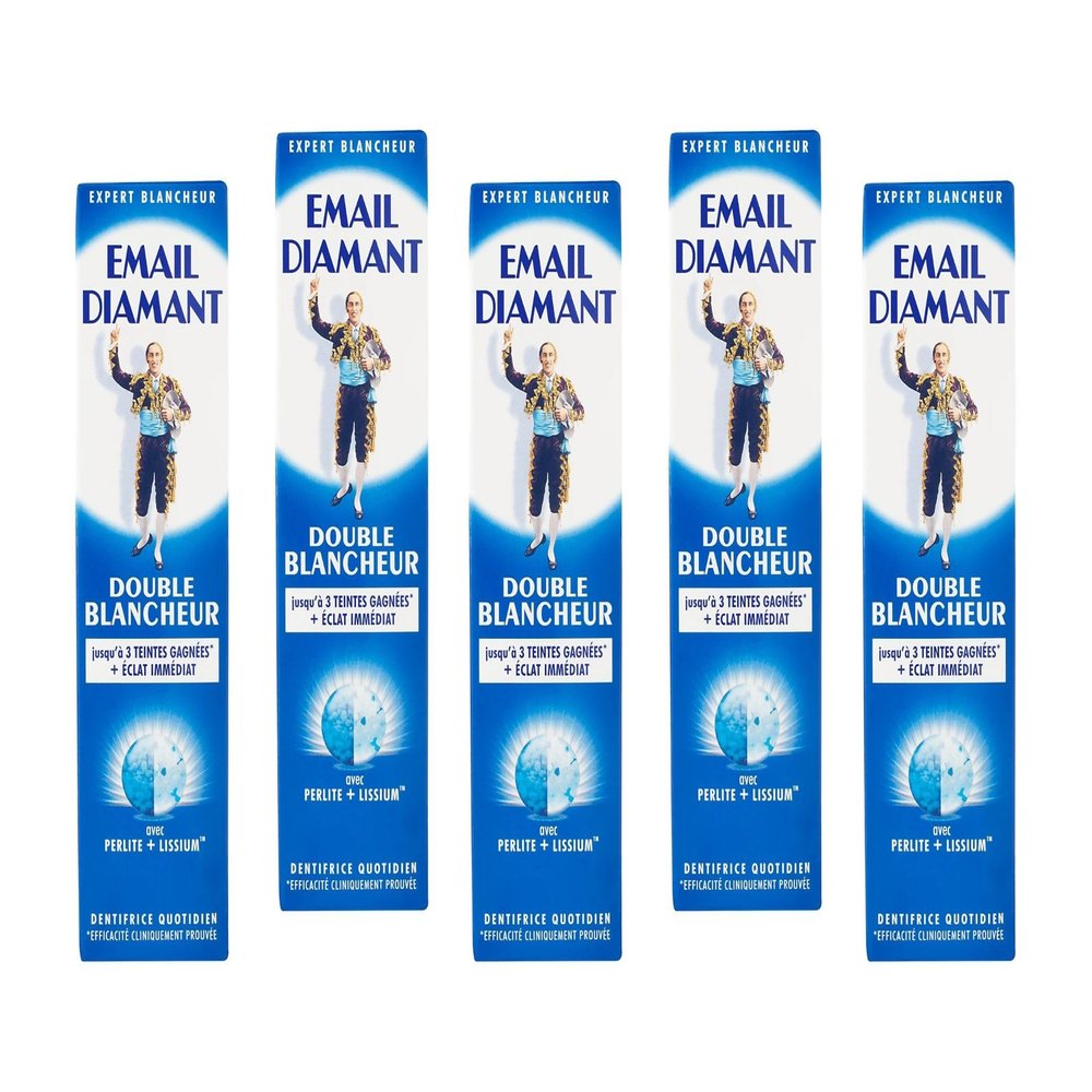 Email Diamant Double Blancheur Whitening Toothpaste Original Cosmetic - 75ml Large Size - 5 Tubes