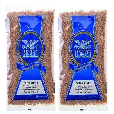 Heera Soya Mince 250g  Protein-Rich Plant-Based Meat Substitute for Healthy and Delicious Meals (Pack of 2)