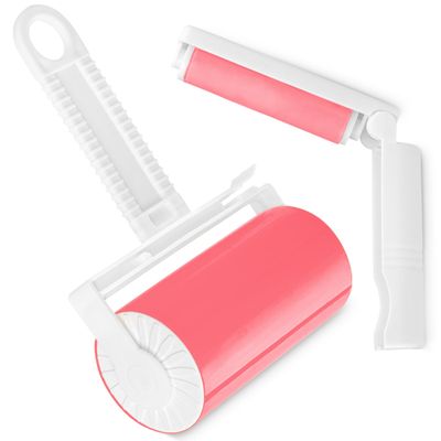 TULMERO Silicone Lint Roller, Reusable, Lint Rollers, Pet Hair Set, Large and Small Travel, Washable Lint Roller for Pet Hair, Clothes and Furniture