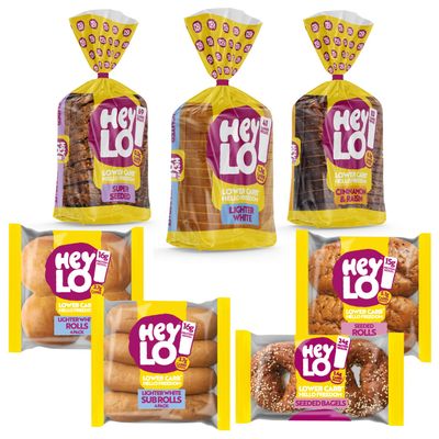 Heylo Keto Bread Bundle - Seeded & White Loaf - Cinamon Loaf - Bagels - White & Seeded Buns & Sub Rolls - All Keto Friendly