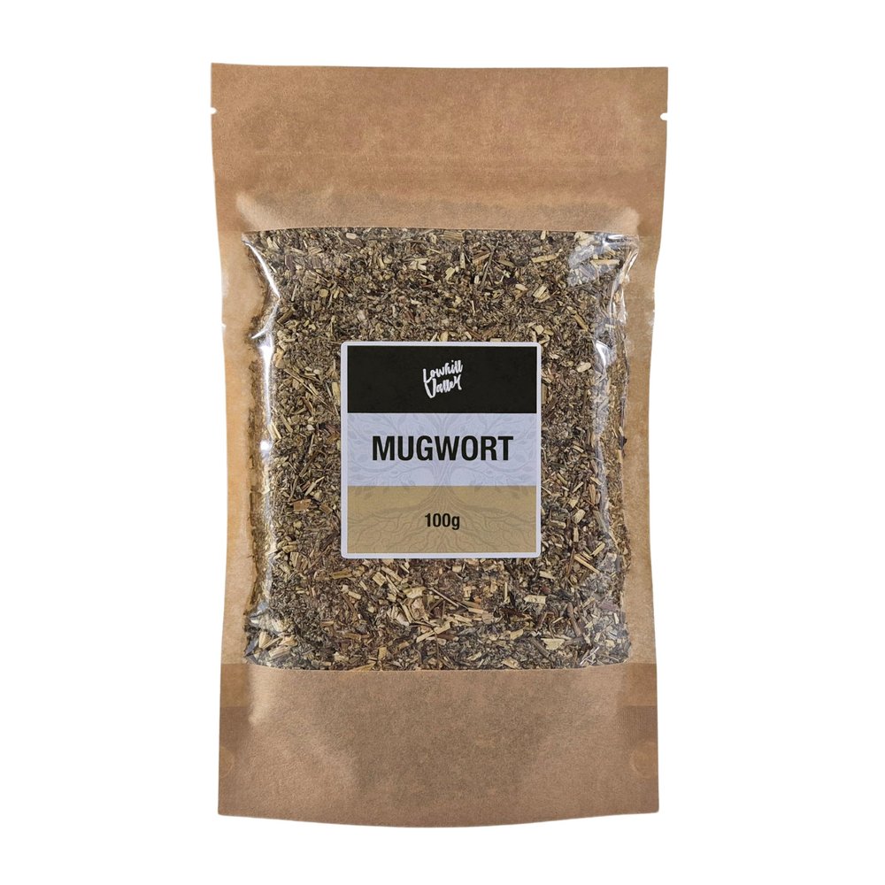 Lowhill Valley Mugwort Herb Herbal Tea - Artemisia Vulgaris - Premium Quality Loose Leaf Herbal Tea  100% Pure Naturally Grown  Contains No Additives or Preservatives  100g