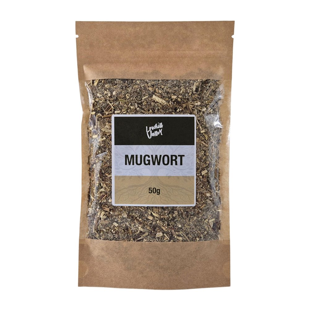 Lowhill Valley Mugwort Herb Herbal Tea - Artemisia Vulgaris - Premium Quality Loose Leaf Herbal Tea  100% Pure Naturally Grown  Contains No Additives or Preservatives  50g