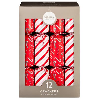 Simply Christmas Crackers 12 X 12" - Red - Crack Open Some Fun And Joy Around The Christmas Dinner Table With These Family Christmas Crackers - Size: 12" (Approx.)