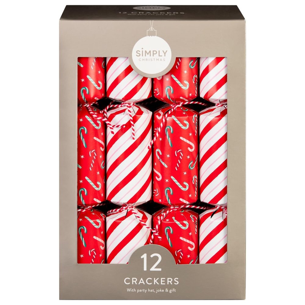 Simply Christmas Crackers 12 X 12" - Red - Crack Open Some Fun And Joy Around The Christmas Dinner Table With These Family Christmas Crackers - Size: 12" (Approx.)