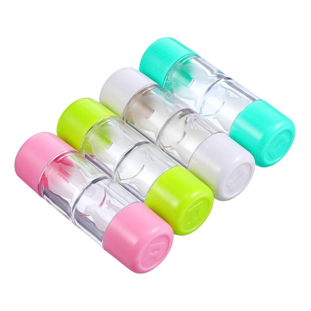 Healvian Rgp Contact Lens Storage Box 4pcs Set Pink White Blue Green Hard Protective Lens Case Travel Portable for Daily