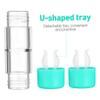 Healvian Rgp Contact Lens Storage Box 4pcs Set Pink White Blue Green Hard Protective Lens Case Travel Portable for Daily view 3
