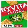 Snack It Thins Sour Cream & Chive Flavour 4 x 125g,100% of our thins are British baked, however our wheat flour may sometimes come from outside the UK,Crunch time. Enjoy a British baked view 2