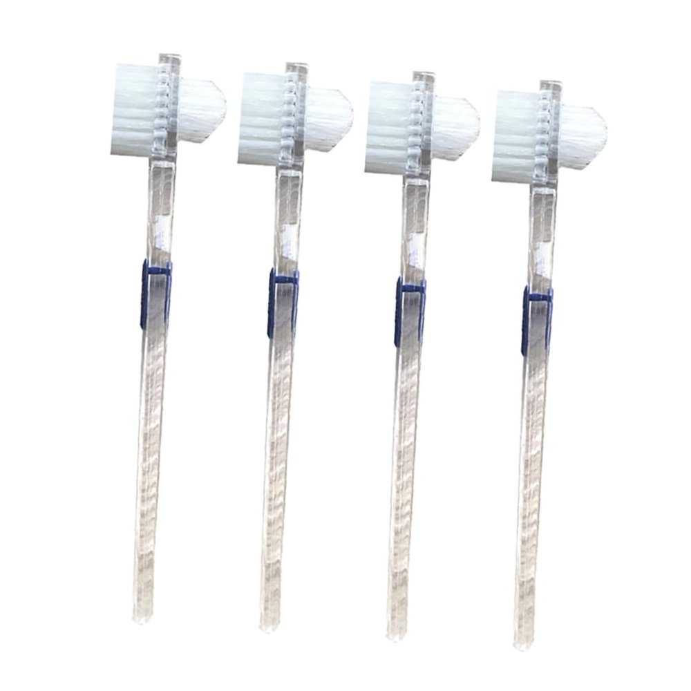 FRCOLOR Denture Brush Double-Sided Toothbrush 2pcs Pack False Teeth Cleaning Brush Denture Cleaning Tool for Oral Hygiene