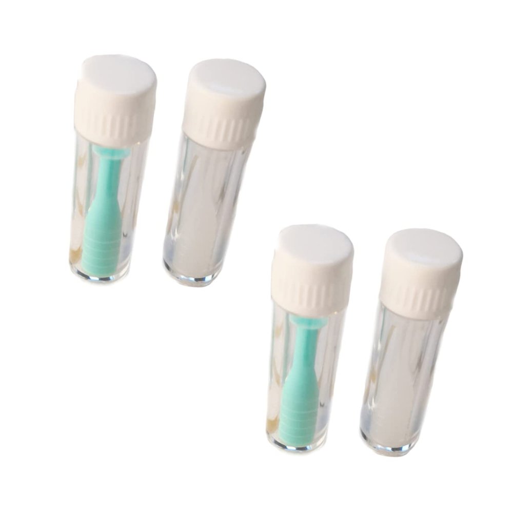 FRCOLOR 4pcs Gentle Lens Remover Scratch Eraser Tool Suction Stick for Contacts Glasses White Green