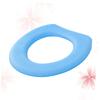 FOMIYES Toilet Seat Cover Thickening Eva Warm Paste Type Toilet Pad Supplies for Home Bathroom Blue view 4