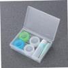 FRCOLOR 2pc Eyes Care Kit Lens Case Storage Jar Double Boxes Contact Lenses Tools Green for Months Replacement view 3