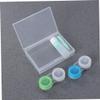 FRCOLOR 2pc Eyes Care Kit Lens Case Storage Jar Double Boxes Contact Lenses Tools Green for Months Replacement view 4
