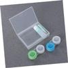 Beavorty 2pc Lens Case Storage Jar Double Boxes for Contacts Glasses Pouch Lens Holder Beautiful Replacement Every Months view 3