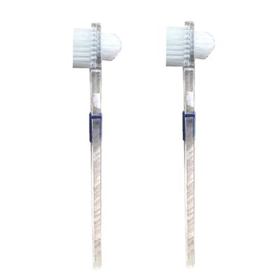 minkissy 2pcs Double-Sided Denture Brush False Teeth Brush for Cleaning Gentle Dentures Travel