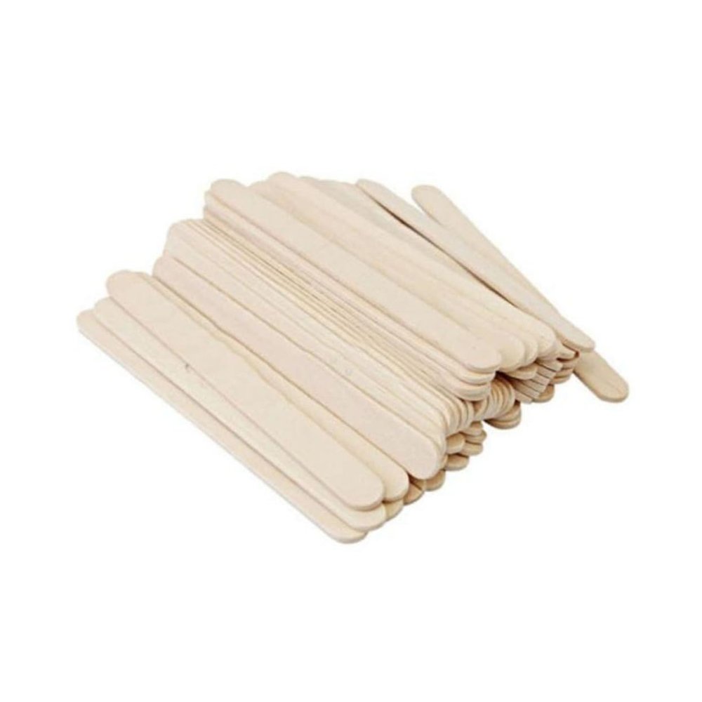 SHINEOFI 400pcs Wood Ice Cream Stick Masks Sticks for DIY Treats Crafting Non-Waxed -Friendly