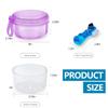 No Leak Partial Denture Case Retainer Bath Box Cup, Denture Soaking Cup False Teeth Holder Box Case with Strainer Basket and Brush (Transparent Purple) view 3