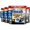 Finish Ultimate Plus Infinity Shine Dishwasher Tablets | Fresh | 73 Dishwasher Tabs | Clean & Diamond Shine (Pack of 4) view 1
