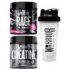 Bundle Warrior Rage Pre-Workout 392g + Creatine Monohydrate Powder 300g + Shaker 600ml - Improve Physical Performance and Recovery (Blazin' Berry) view 1