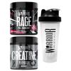 Bundle Warrior Rage Pre-Workout 392g + Creatine Monohydrate Powder 300g + Shaker 600ml - Improve Physical Performance and Recovery (Charged Cherry) view 1