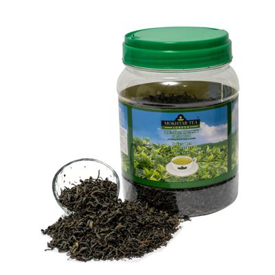 Mokhtar Tea London | Green Tea | Premium Quality | Loose Leaf | Jar of 400g | 100% Natural