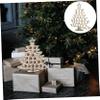 OKUMEYR Wooden Chocolate Stand Xmas Shelf Displaying Rack Decorative DIY Painting for Indoor Christmas Celebrations view 2