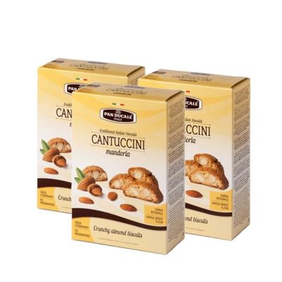 Pan Ducale - Cantuccini with Almonds - Traditional Italian crunchy biscuits - 3 x 200 g
