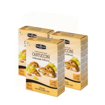 Pan Ducale - Cantuccini with Moscatello d'Abruzzo - Traditional crunchy biscuits - 3 x 200 g