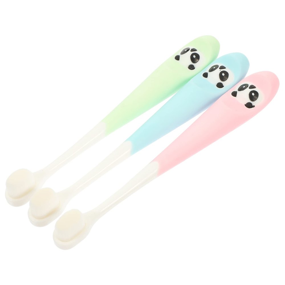HOMOCONO 3pcs Boys and Girls Toothbrushes Soft Bristles Boy Girl Travel Toothbrush Ergonomic Handle Oral Care Tools for Random Color