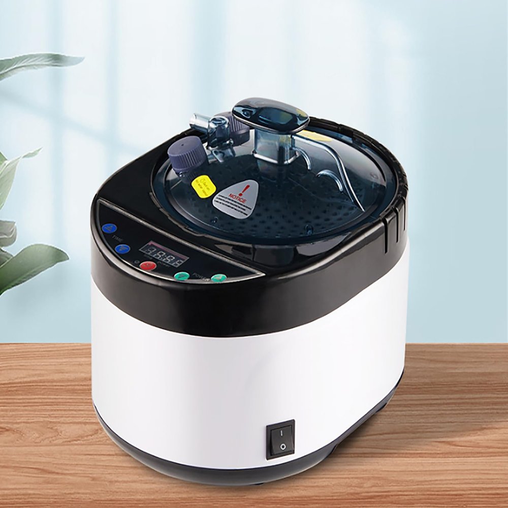 McbeAn Sauna Steamer Pot, 4L Sauna Steam Generator, Timing and Temperature Adjustable, with Remote Control, Increasing Blood Circulation, for Home Spa
