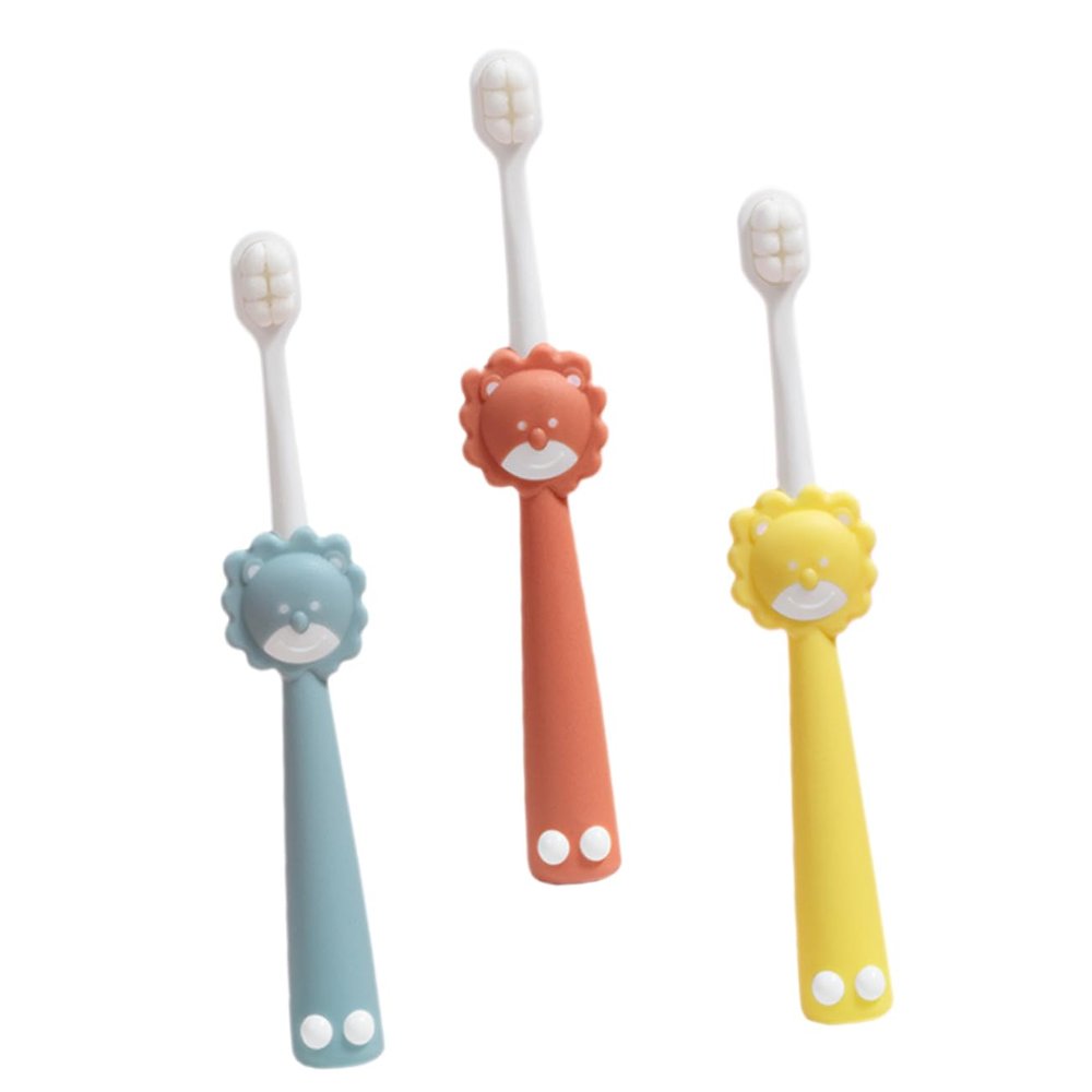 HOMOCONO 3pcs Boys and Girls Cartoon Toothbrush Soft Bristle for Boy Girl's Travel Use Ergonomic Design Manual Cleaning for Daily Use