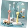 HOMOCONO 3pcs Boys and Girls Cartoon Toothbrush Soft Bristle for Boy Girl's Travel Use Ergonomic Design Manual Cleaning for Daily Use view 2