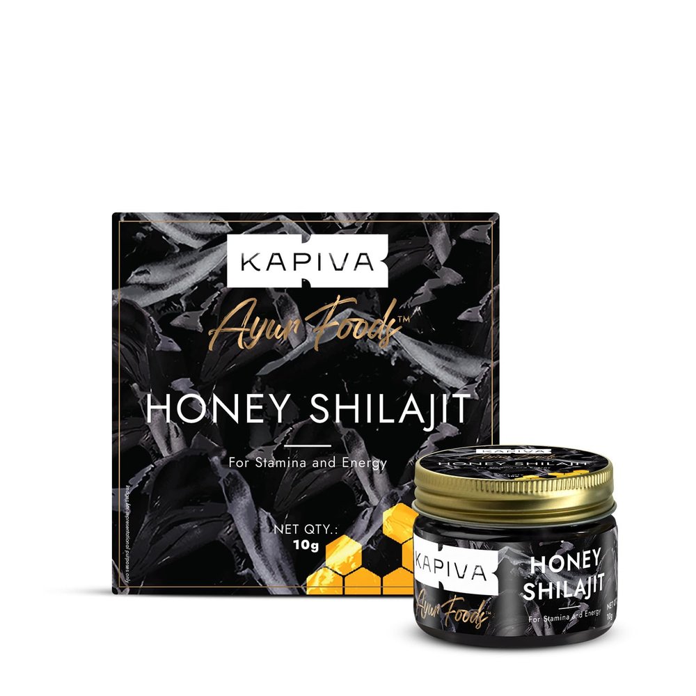 Kapiva Pure Himalayan Shilajit Honey Resin | 100% Authentic & Natural | Infused with Natural Honey | Rich in Fulvic Acid & 80+ Trace Minerals | Non-GMO, Gluten-Free | 10g