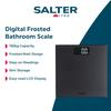Salter Frosted Matt Bathroom Scale  Electronic Digital Bodyweight Scale, 180kg/28st 3lb, LCD Easy Read Display, Step On Instant Accurate Readings, Neat Slim Storage, Includes Battery, SA00599CFEU12 view 2