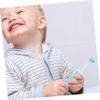 HOMOCONO 2Pcs Child Toothbrush Kids Teeth Cute Bear Toothbrush Soft Bristles Silicone Material Good Cleaning Effects Daily Use Ergonomic Design Stylish Bear Shape Toddlers view 2