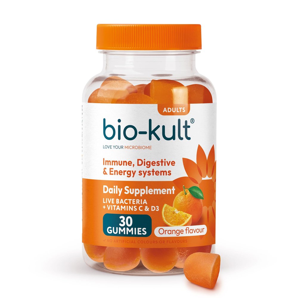 Bio-Kult 3in1 Gut Health Gummies for Adults | 2B CFU + Multivitamins | Orange Flavour | 30 Probiotic Gummies