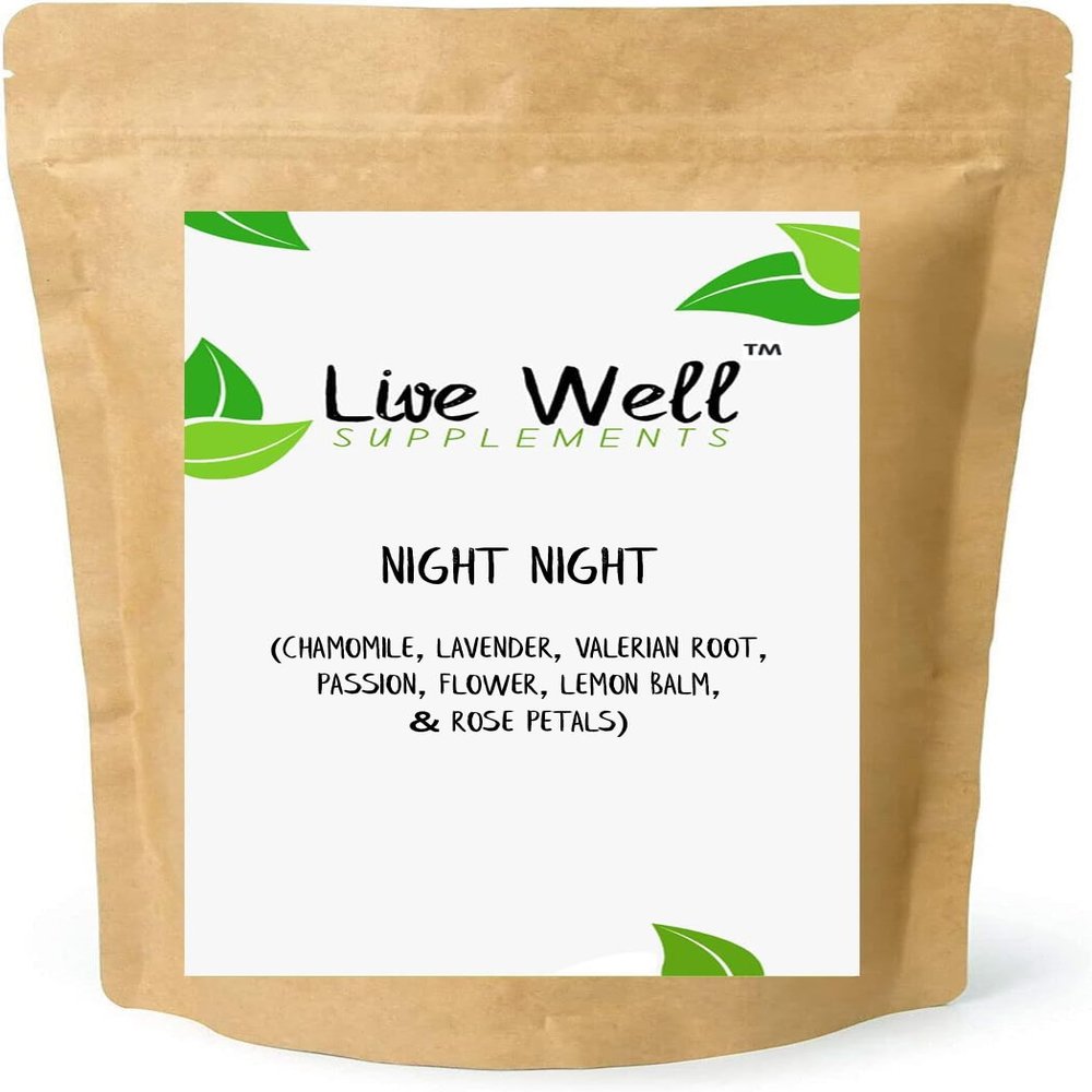 Night Night | Bed Time Loose Leaf Tea Blend | Chamomile, Lavender, Valerian Root, Passion Flower, Lemon Balm & Rose Petals Premium Quality! (1kg)