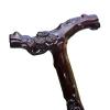 ZNEL Handcrafted Wooden Walking Stick, Walking Cane with Plum Blossom & Pine Plant Sculpture Handle,Anti-Slip Rubber Wood Crutch (94cm/37in, Pine) view 1