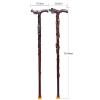 ZNEL Handcrafted Wooden Walking Stick, Walking Cane with Plum Blossom & Pine Plant Sculpture Handle,Anti-Slip Rubber Wood Crutch (94cm/37in, Pine) view 2