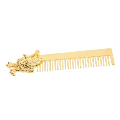 FOMIYES Men's Comb Beard Brush for Beard Grooming Dragon Pattern Zinc Alloy Folding Styling Tool