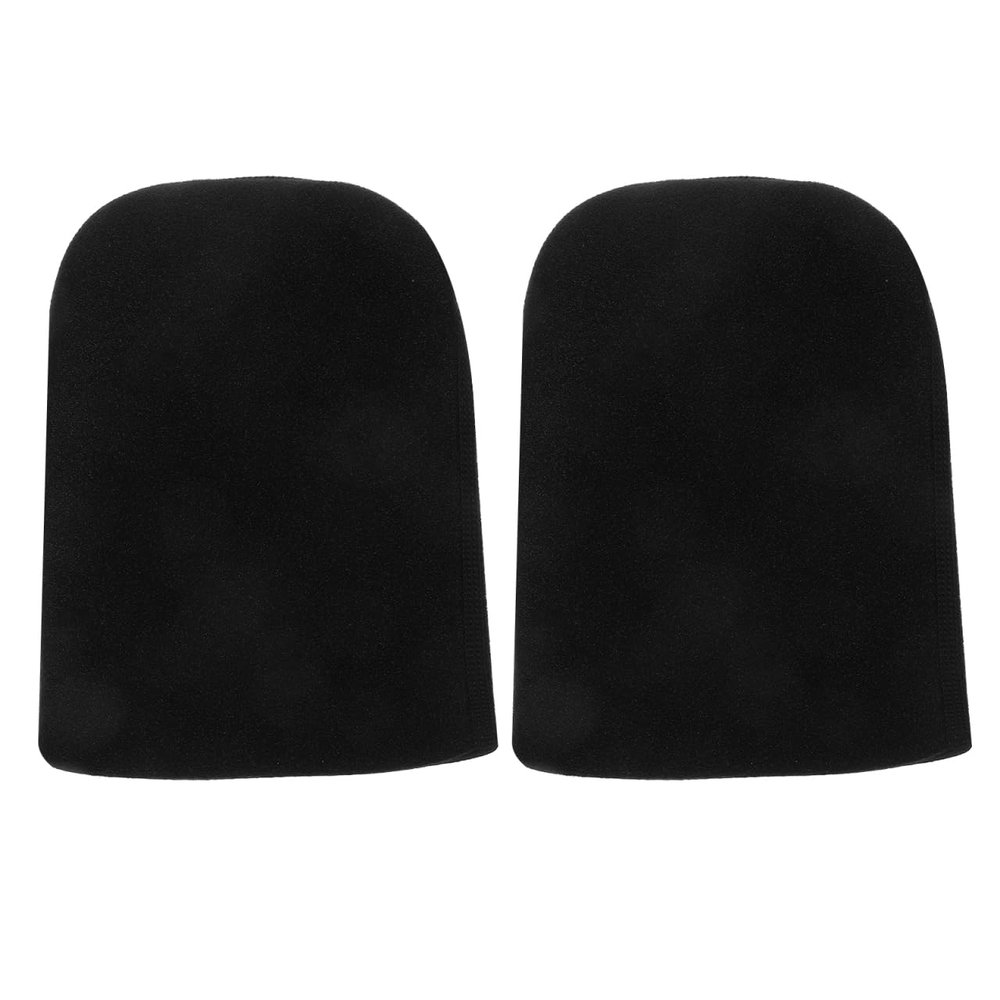 minkissy 1 Pair Wheelchair Foot Rest Covers Non-Slip Footrest Pad Wheelchair Foot Pads Soft Leg Rest Cushion for Elderly Wheelchair Black