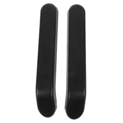 minkissy 1set Wheelchair Armrest Pads Comfortable Pu Foam Replacement Covers for Manual Wheelchairs Easy to Install Easy to Clean Black Elbow Style
